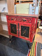 Antiek beschilderd wandkastje - 37x60x70H, Ophalen