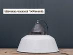 Stoere witte oude emaille hanglamp afm: H30 D40, Ophalen of Verzenden
