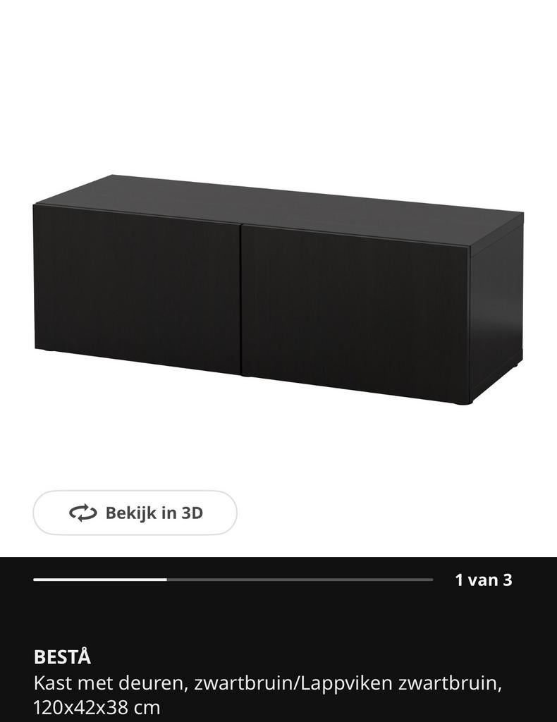 Nieuwe IKEA BESTÅ zwartbruin, Ophalen, Overige materialen, Nieuw, 50 tot 100 cm