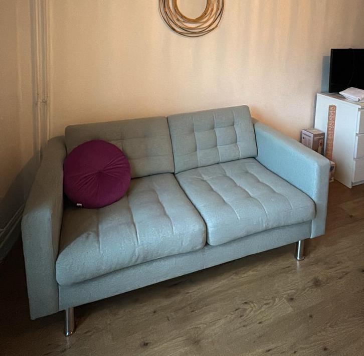 LANDSKRONA 2-zitsbank IKEA - Lichtgroen, Huis en Inrichting, Banken | Bankstellen, Zo goed als nieuw, Rechte bank, Tweepersoons