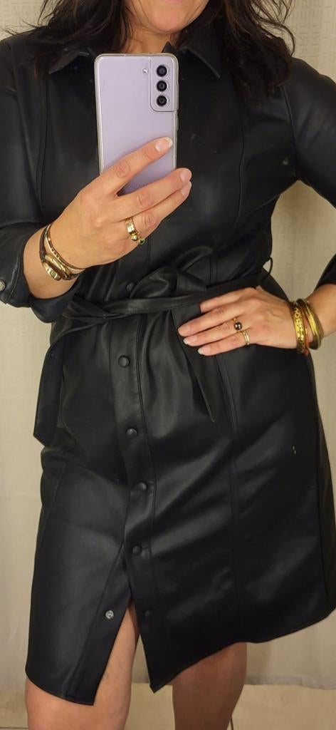 Mooie leren jurk van aime, Kleding | Dames, Jumpsuits, Ophalen of Verzenden, Zo goed als nieuw, Zwart