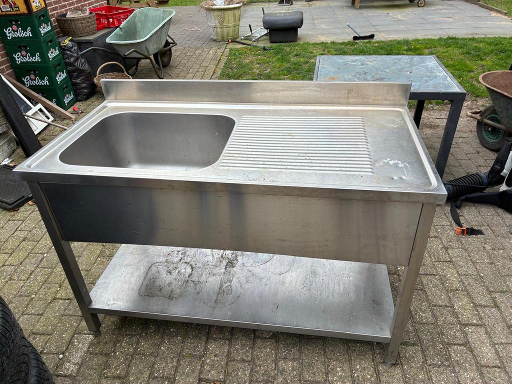 Rvs tafel, Ophalen, Zo goed als nieuw, Gas
