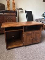 Donker eiken tv kast, Ophalen, Gebruikt, 100 tot 150 cm, Eikenhout