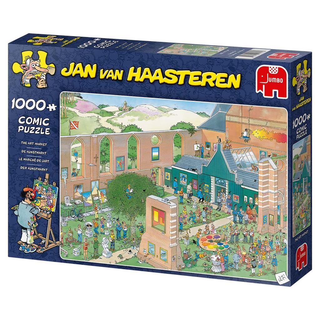 Jan van Haasteren: De Kunstmarkt 1000 stukjes, Ophalen of Verzenden, 500 t/m 1500 stukjes, Nieuw, Legpuzzel