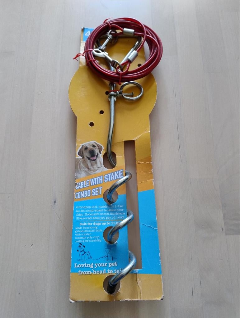 Grondpen inclusief hondenlijn 4 meter., Dieren en Toebehoren, Ophalen, Nieuw