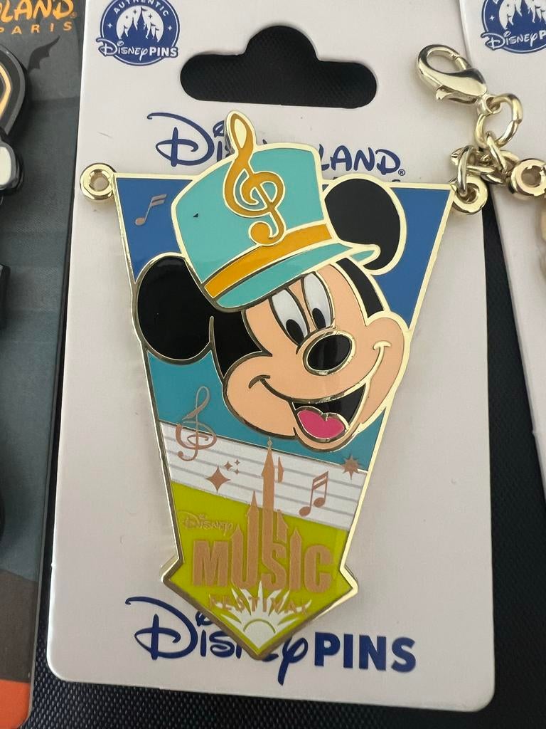 Disney Pin Mickey Mouse Muziek Festival Disneyland Parijs, Verzamelen, Ophalen of Verzenden, Mickey Mouse, Nieuw, Overige typen