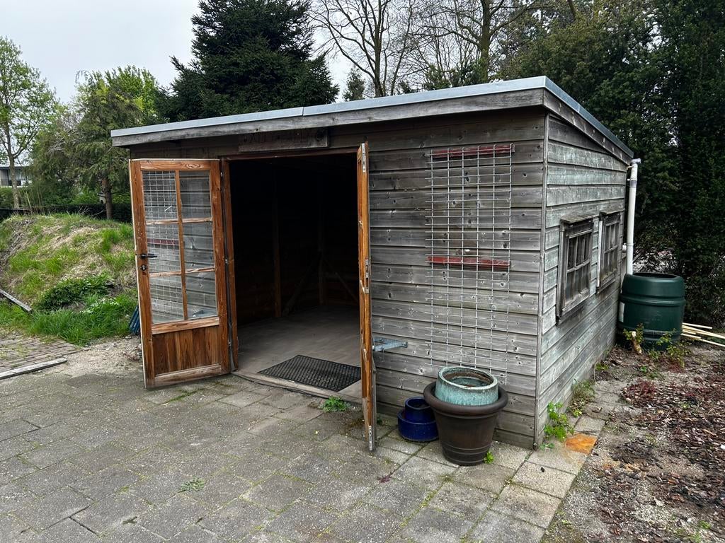 Tuinhuis gebruikt 4x3m, Tuin en Terras, Tuinhuizen, Ophalen, Tuinhuis, 250 tot 500 cm, 2 ramen