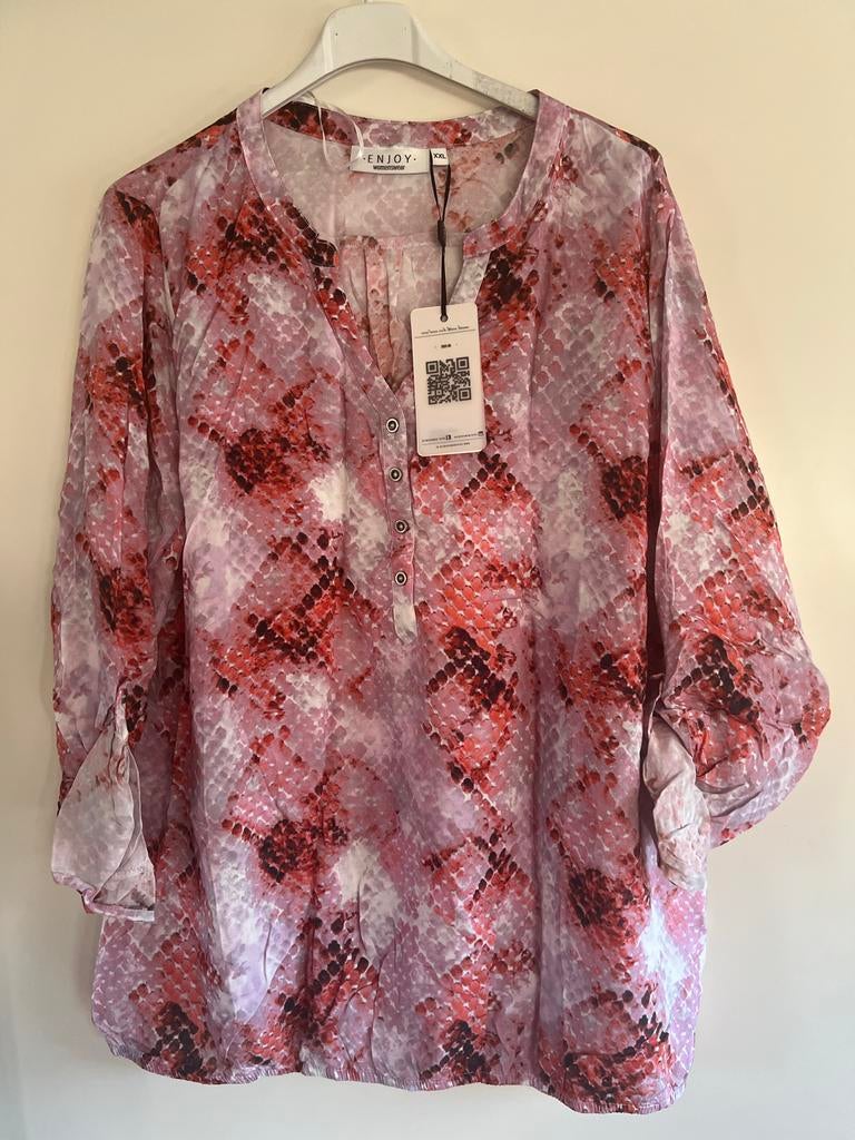 Enjoy Dames Blouse, Ophalen of Verzenden, Nieuw, Maat 46/48 (XL) of groter, Roze