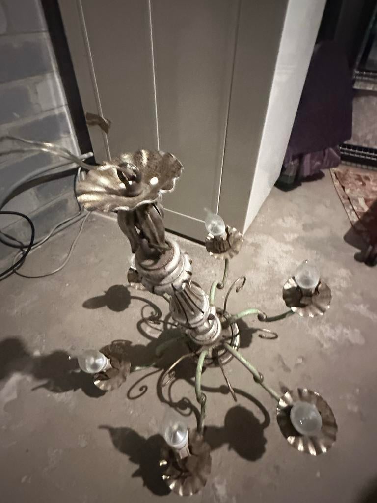 Antieke hanglamp / kroonluchter, Ophalen of Verzenden