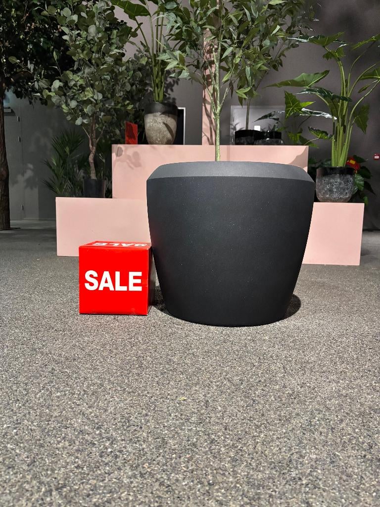 Anthracite bloemenbak, Tuin en Terras, Bloembakken en Plantenbakken, Ophalen, Overige materialen, Minder dan 60 cm, Rond