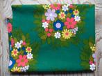 Vintage stof bloemen groen retro jaren 60 70 NIEUW, 120 cm of meer, Nieuw, Ophalen of Verzenden, Katoen