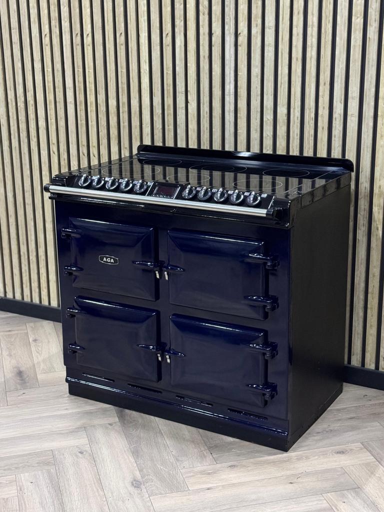 AGA Six Four 100cm Keramisch Fornuis + Volledig Elektrisch, Warmhoudplaat, 60 cm of meer, Ophalen of Verzenden, Zo goed als nieuw