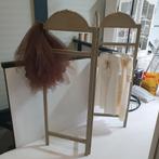 Brocante houten kamerscherm / kledingrekje, Ophalen, Gebruikt