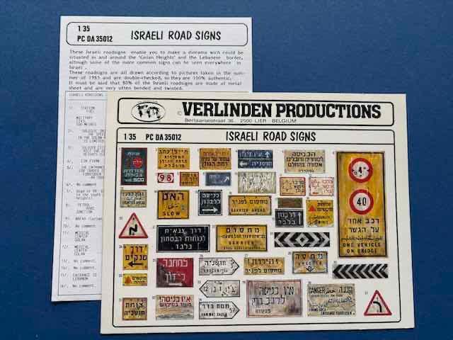 Verlinden	pcda35012	Isreali road signs 	1/35	vintage, Hobby en Vrije tijd, Modelbouw | Figuren en Diorama's, Verzenden, Nieuw