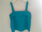 Prachtig TURQOISE SATIJNEN Top., Ophalen of Verzenden, Zo goed als nieuw, Blauw