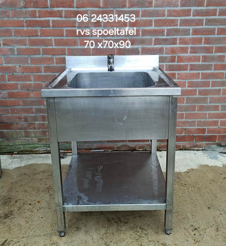 Spoelbak rvs met nieuwe kraan, Ophalen, Gebruikt