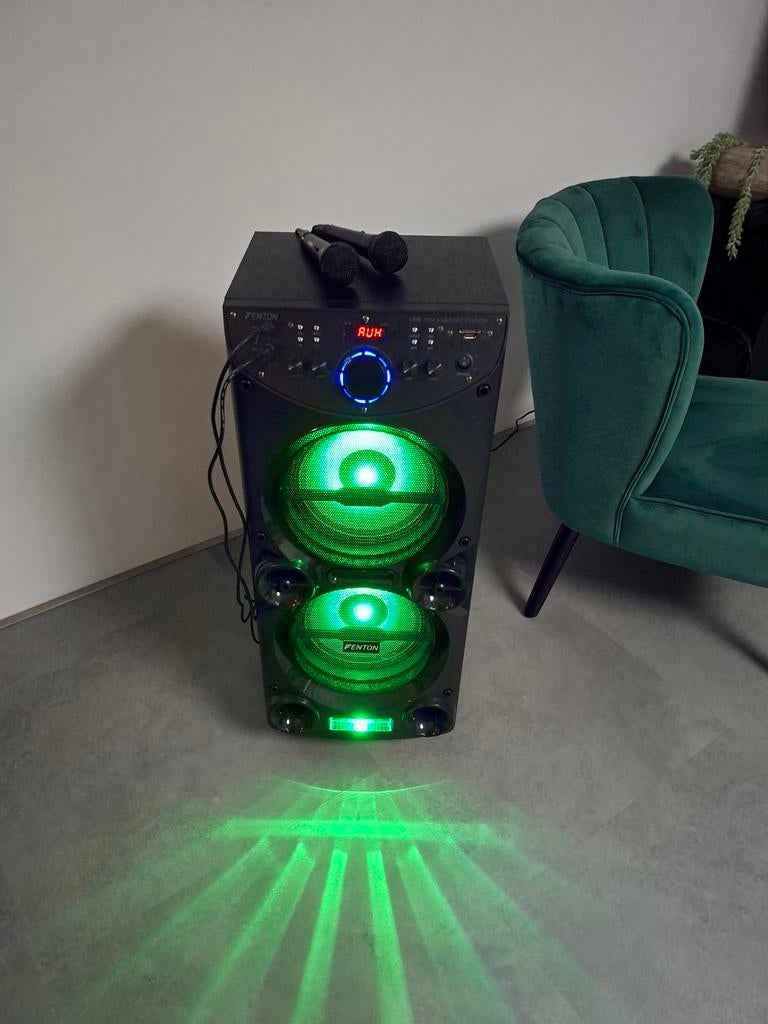 Fenton LIVE2104 Bluetooth partyspeaker, Ophalen, Zo goed als nieuw, Complete set