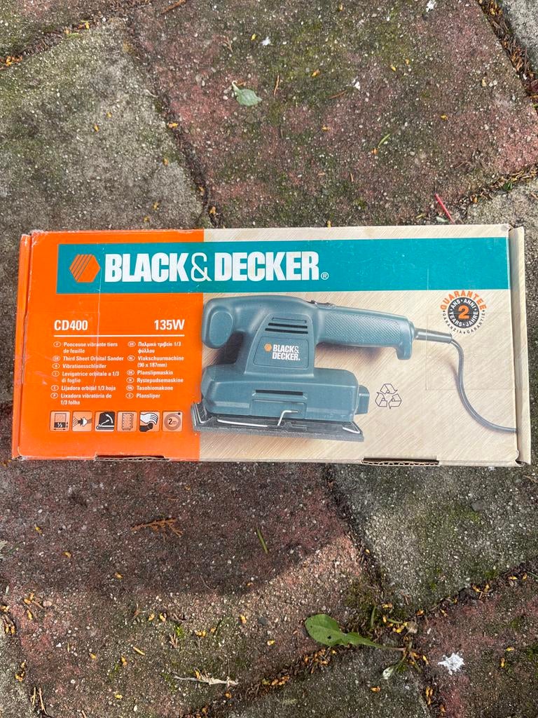 Black & Decker vlakschuurmachine CD400 135W, Ophalen of Verzenden, Nieuw, Minder dan 600 watt, Vlakschuurmachine