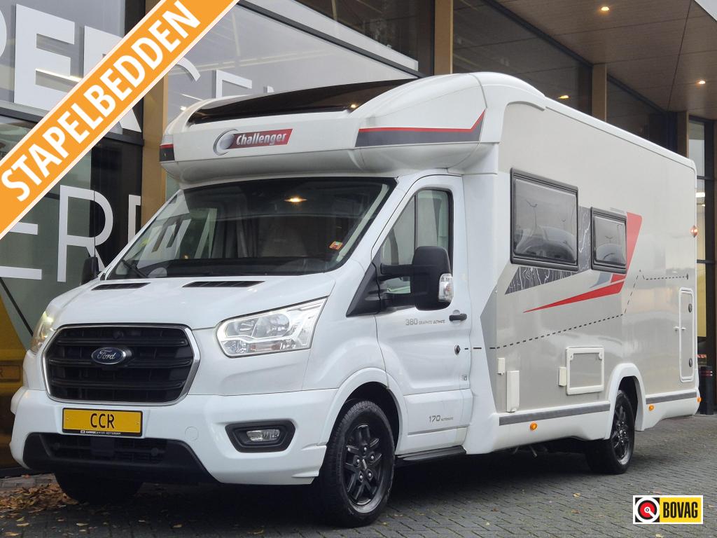 Challenger Graphite Premium 380 Automaat, Caravans en Kamperen, Campers, Automaat, Chemisch toilet, Ringverwarming, Luifel