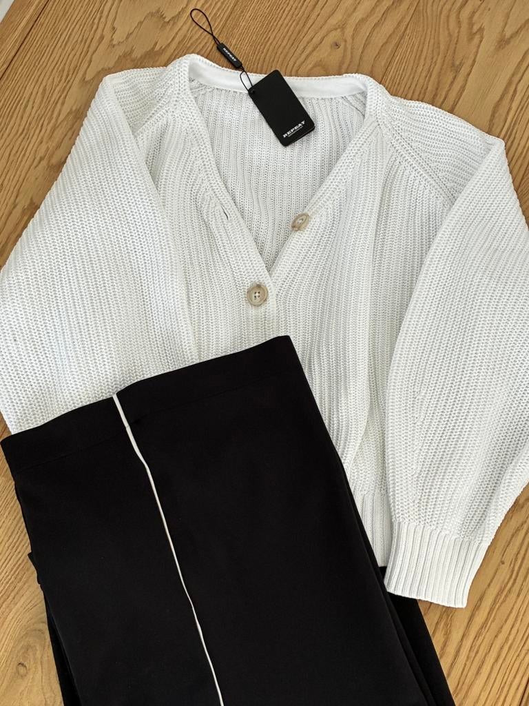 Repeat vest wit katoen, Kleding | Dames, Truien en Vesten, Verzenden, Zo goed als nieuw, Maat 42/44 (L), Wit