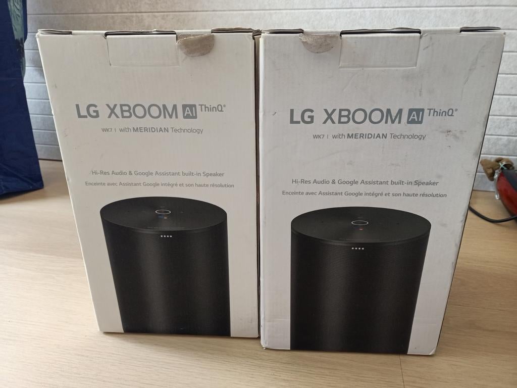 2x LG XBOOM AI ThinQ WK7 Speakers - Zo goed als nieuw, Overige merken, Ophalen of Verzenden, Zo goed als nieuw, 120 watt of meer