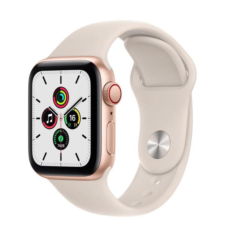 Apple watch SE 40mm Gold Alu starlight sport band CEL+ GPS, Sieraden, Tassen en Uiterlijk, Sporthorloges, Nieuw, iOS, Roze, Afstand