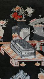 vintage chinees Tibetaans Mongolie wollen Tapijt vloerkleed, Nieuw, 150 tot 200 cm, Blauw, Rechthoekig