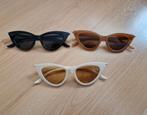 Zonnebril cateye 3 stuks zwart wit cat eye bruin, Ophalen of Verzenden, Zo goed als nieuw, Zwart, Overige merken