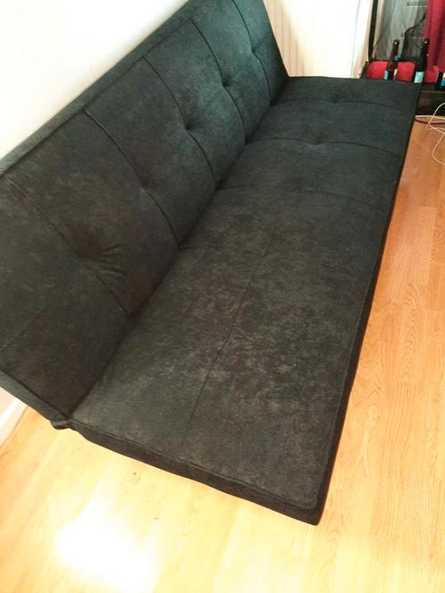 Zwarte  Slaapbank - Tweepersoons, Huis en Inrichting, Slaapkamer | Slaapbanken, Gebruikt, 120 cm, 190 cm of minder, Tweepersoons