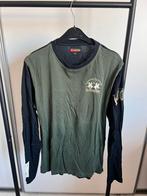 La Martina Longsleeve XL - Groen/Donkerblauw, Ophalen of Verzenden, Gedragen, Maat 56/58 (XL), Groen