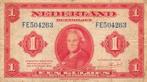 Nederland 1 Gulden Zilverbon 1943 Fr pn 64, Ophalen of Verzenden, 1 gulden, Los biljet