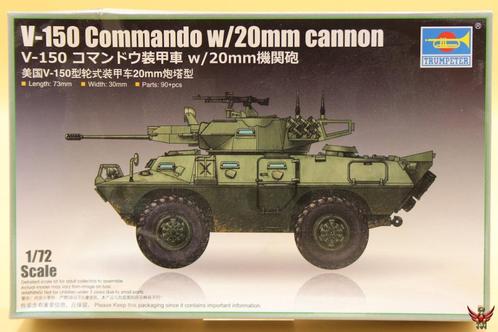 ROWASP | Trumpeter 1/72 V-150 Commando with 20mm cannon, Hobby en Vrije tijd, Modelbouw | Auto's en Voertuigen, Nieuw, Tank, 1:50 of kleiner