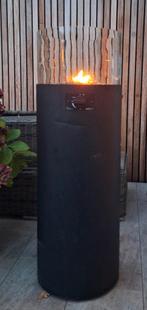 Cosiscoop pillar L vuurzuil zwart, Tuin en Terras, Tuinhaarden, Ophalen, Gebruikt