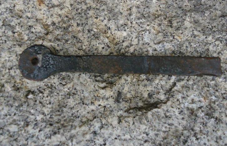 rustieke gesmede poort deur vergrendeling - vintage wervel, Antiek en Kunst, Antiek | Overige Antiek, Ophalen of Verzenden