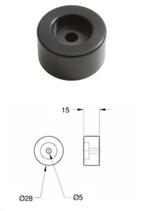 Female Black Plastic Stacking Foot F0624, past op F0622, Ophalen, Zo goed als nieuw, Audio
