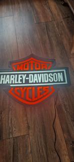 Harley lichtreclame  61 x 52 cm  75 x 20 cm, Ophalen of Verzenden, Nieuw, Reclamebord