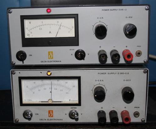 Professioneel Delta powersupply 0 - 15V  0 - 2 Amp  De beste, Doe-het-zelf en Verbouw, Meetapparatuur, Gebruikt, Elektriciteit