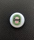 Heineken - 25 mm button/speld/pin - Wit/Groen, Ophalen of Verzenden, Nieuw, Overige typen, Heineken