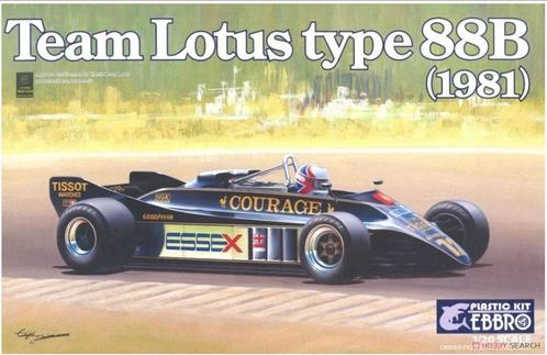 Team Lotus Type 88B 1981 1/20, Ebbro Kit, Hobby en Vrije tijd, Modelbouw | Auto's en Voertuigen, Nieuw, Auto, Groter dan 1:32