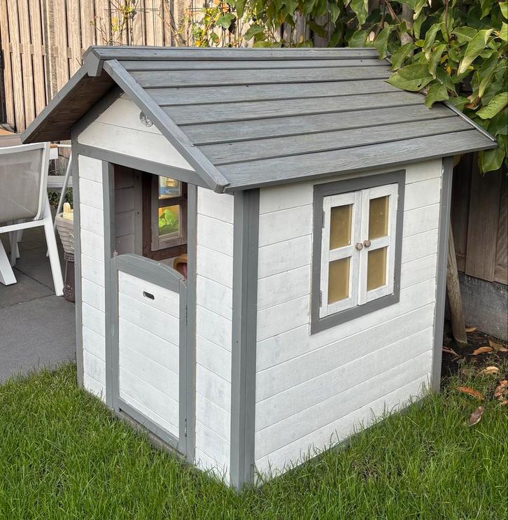 AXI BeachLodge Speelhuisje Grijs/Wit, Kinderen en Baby's, Speelgoed | Buiten | Speelhuisjes, Gebruikt, Hout, Ophalen