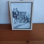 Pentekening, C.Jetses, Hannekemaaiers, ingelijst, Ophalen of Verzenden