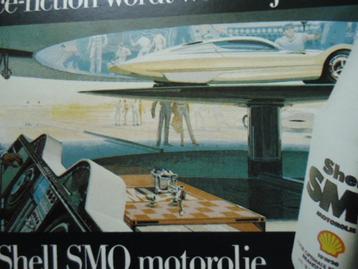 sticker SHELL OIL motorolie auto SF Science fiction retro