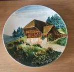 Vintage Zell Wandbord met Boerderij Voorstelling, Ophalen of Verzenden