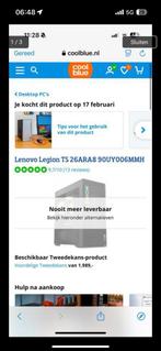 Lenovo Legion NVIDIA 4070 TI, Computers en Software, Desktop Pc's, Ophalen of Verzenden, Zo goed als nieuw, Gaming