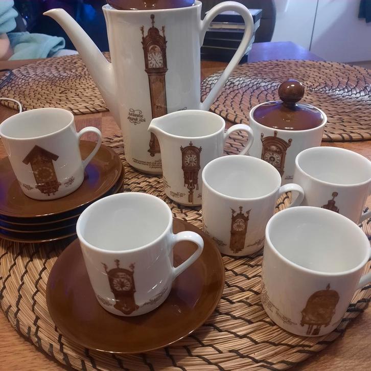 Vintage Koffieservies Mitterteich - Hollandse Klokken, Huis en Inrichting, Keuken | Servies, Overige stijlen, Porselein, Ophalen of Verzenden