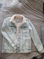 Pull & bear maat M  gevoerde spijkerjas heren, Ophalen of Verzenden, Zo goed als nieuw, Blauw