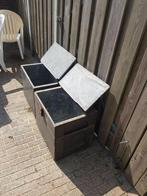 2 vintage houten kisten met zinken binnenkant, Ophalen, Gebruikt, 50 tot 75 cm, Minder dan 50 cm