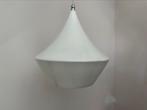 Hanlamp, metaal, wit, hoogte is 31 cm, doorsnede is 26 cm, Ophalen of Verzenden, Zo goed als nieuw, Metaal, Minder dan 50 cm