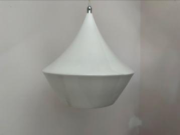 Hanlamp, metaal, wit, hoogte is 31 cm, doorsnede is 26 cm beschikbaar voor biedingen
