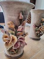Capodimonte stijl Italiaanse vazen, Gebruikt, Wit, Aardewerk of Porselein, Ophalen of Verzenden